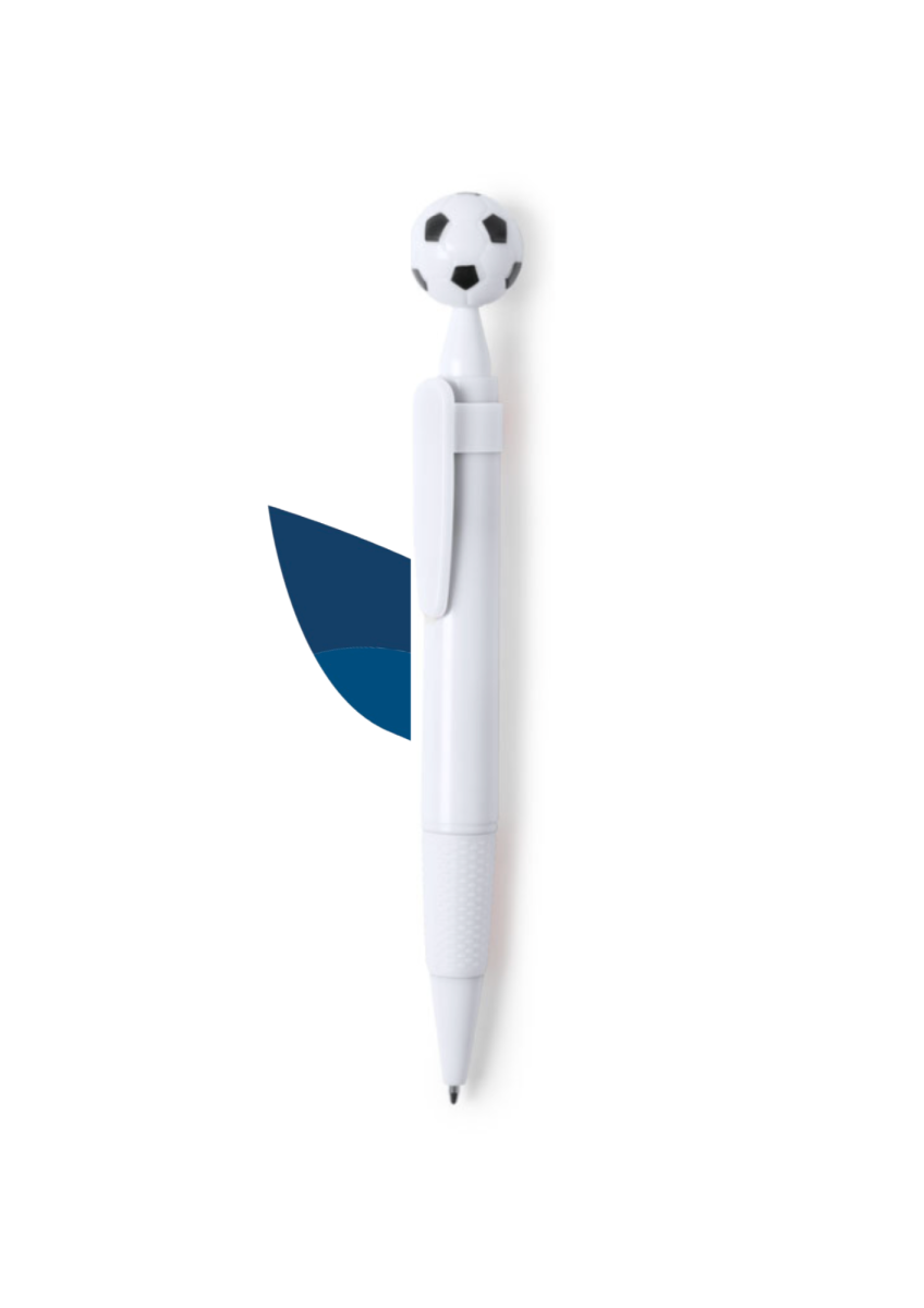 Stylo football personnalisable Coupe du Monde 2026 – Goodies entreprise sport - blanc