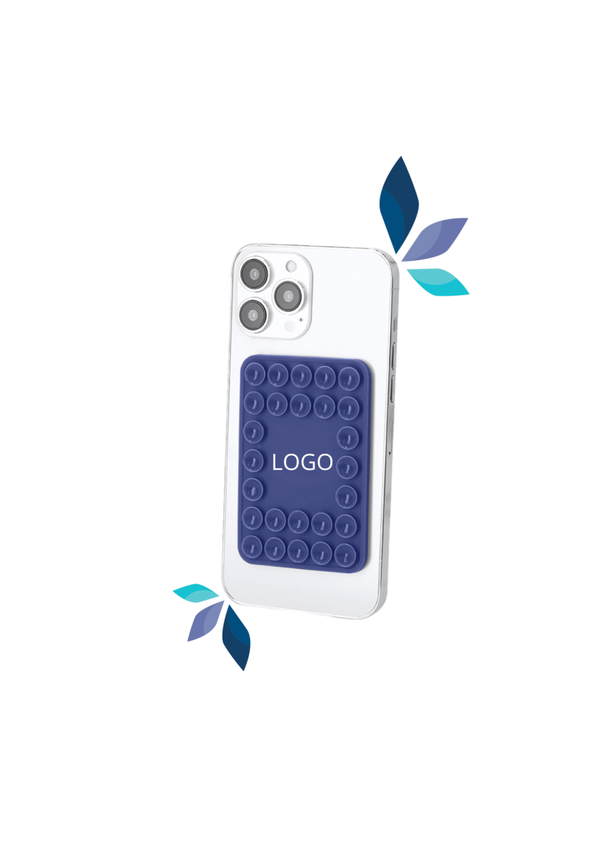 Ventouse smartphone personnalisable –bleu marine en silicone pour entreprise à Lyon Paris et Bordeaux