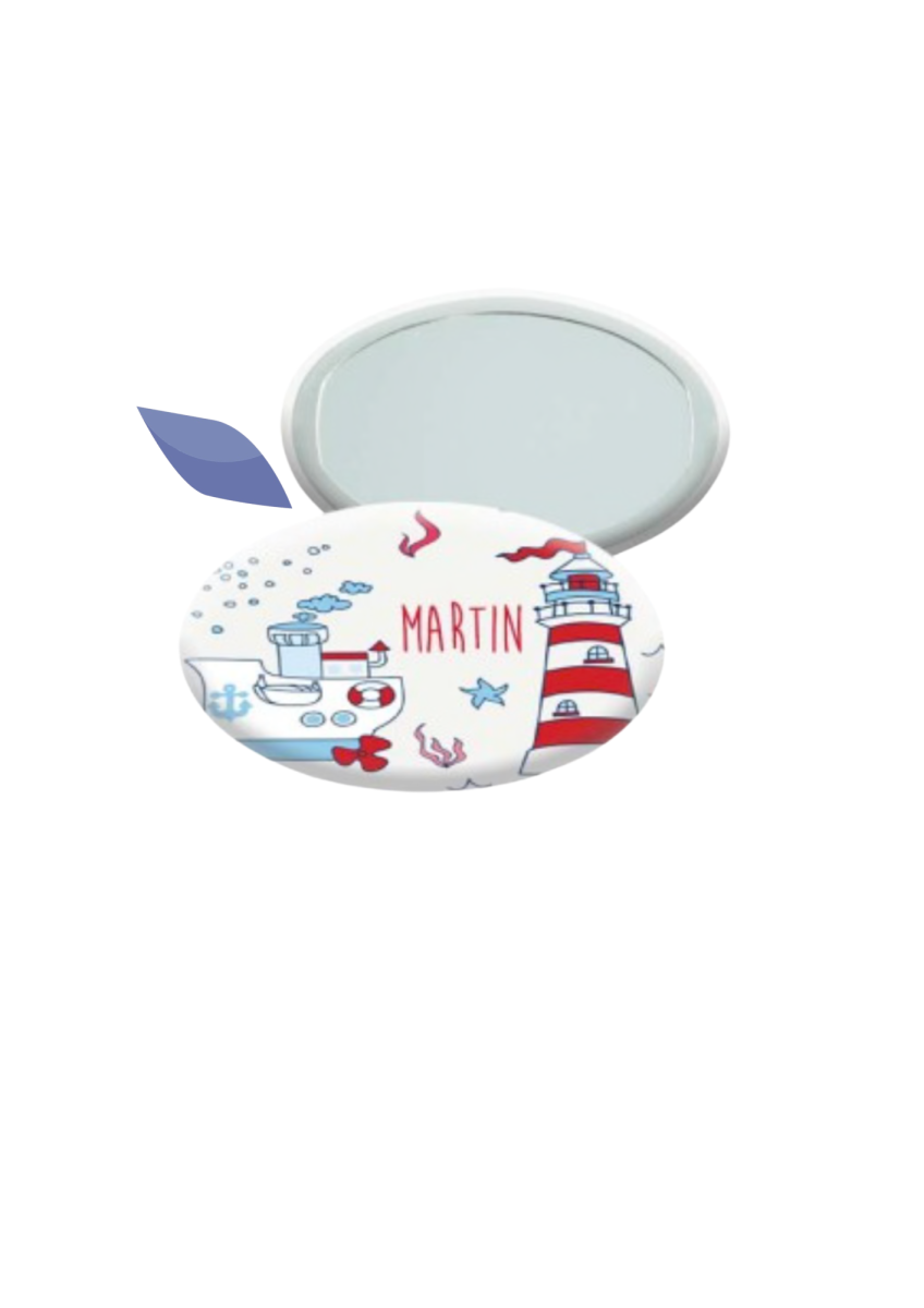 Miroir de poche Made In France personnalisable avec logo pour entreprises