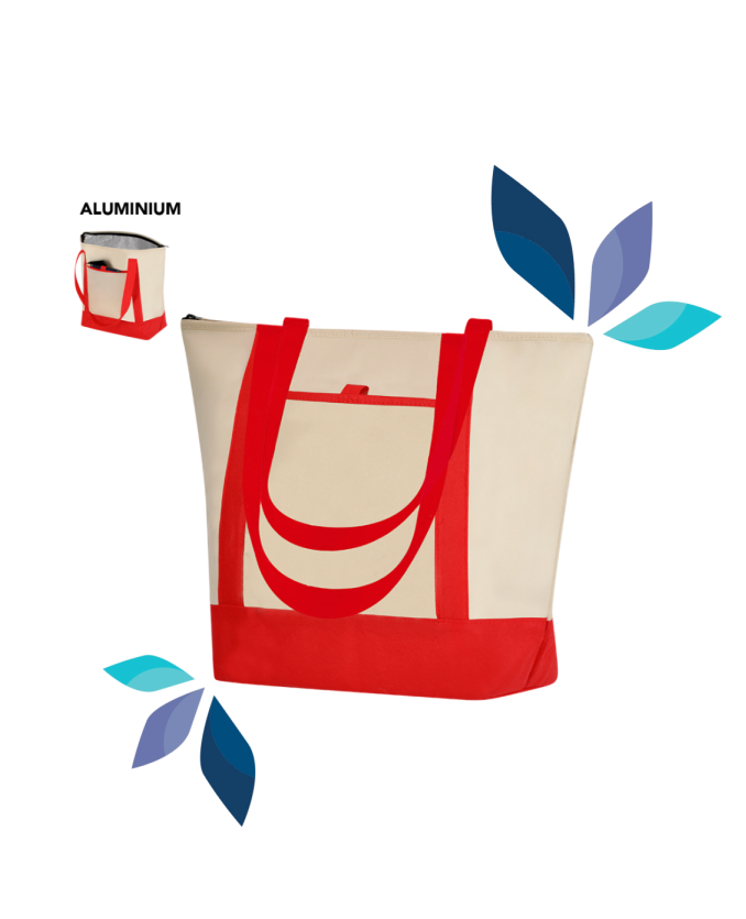 Sac glacière personnalisable pratique et utile-rouge