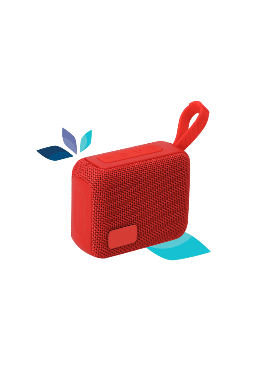 Haut-parleur Bluetooth personnalisable moderne pour entreprise-rouge