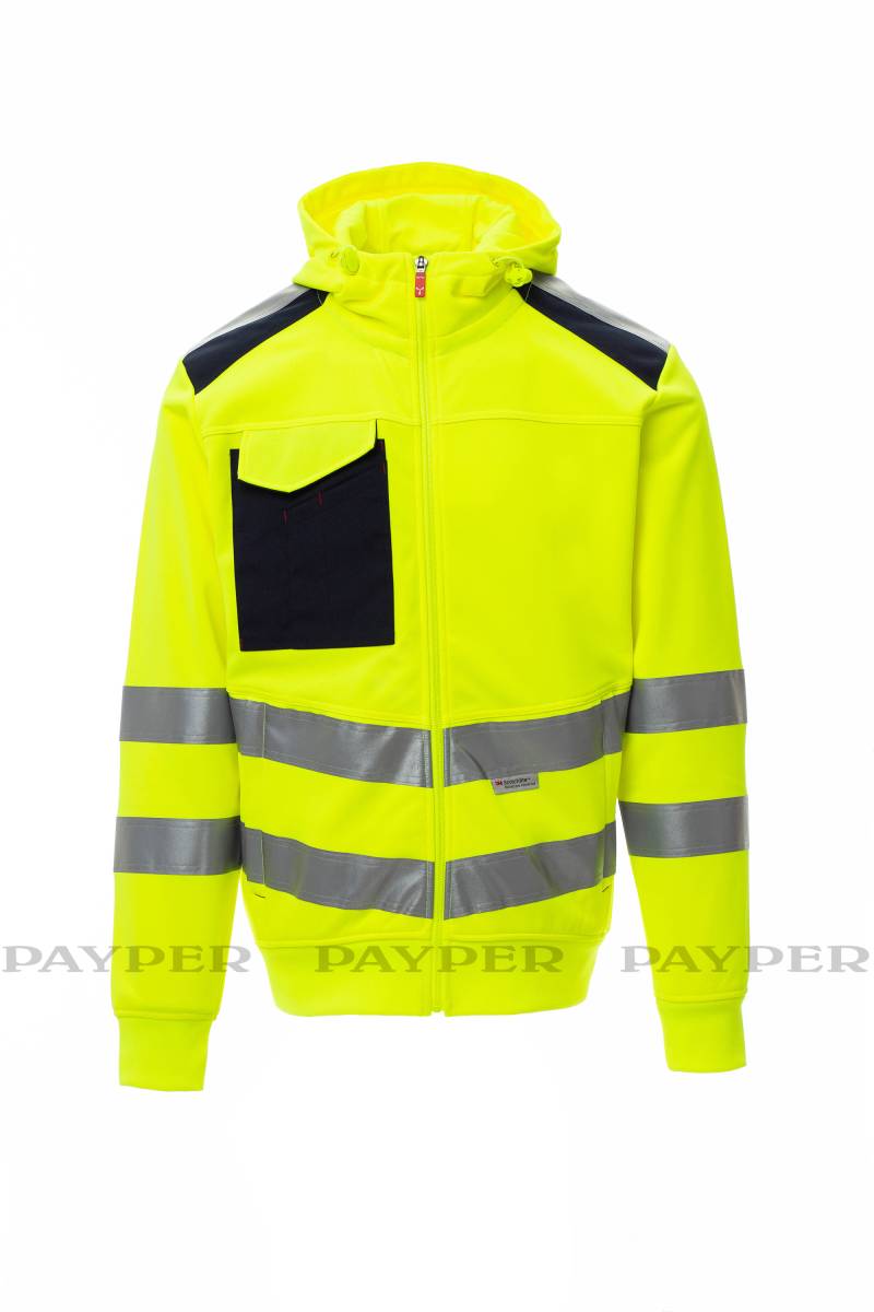 Sweat fluo avec bande réfléchissante HV - EPI Personnalisé avec le logo de votre entreprise à Lyon, Paris ou Aix-en-Provence