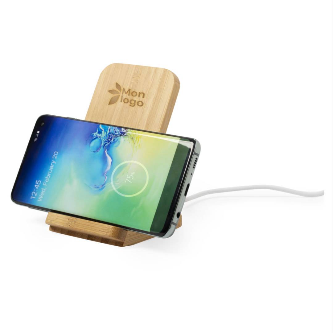Jolie support en bambou pour téléphone en bois