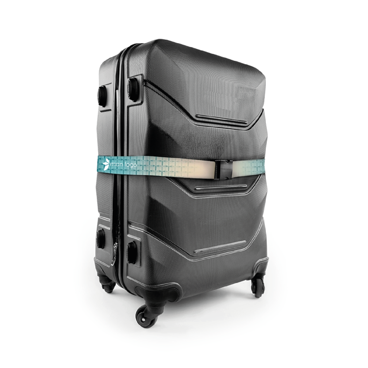 Sangle de bagage ou ceinture de valise personnalisable à votre image pour vos voyages à Lyon, Paris et Montpellier