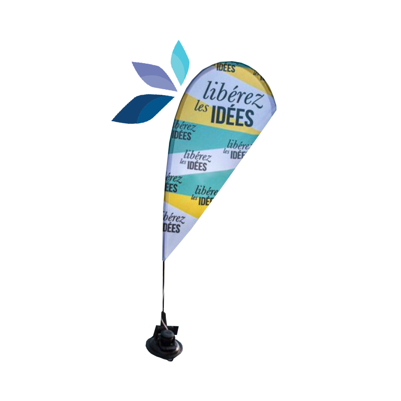 Mini drapeau publicitaire personnalisé pour entreprises ou associations à Lyon