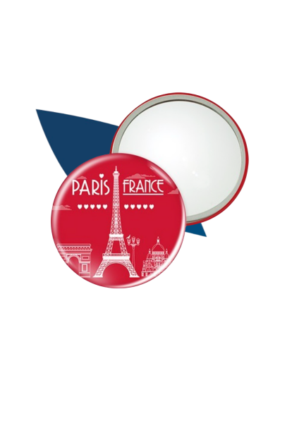 Miroir de poche Made In France personnalisable avec logo pour entreprises