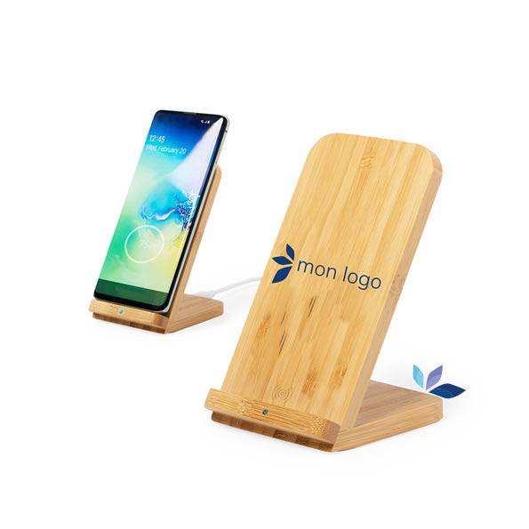 Jolie support en bambou pour téléphone en bois