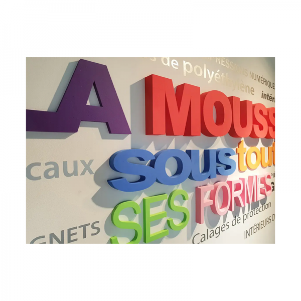 Lettres 3d en mousse personnalisées pour votre marque à Lyon, Paris et Genève