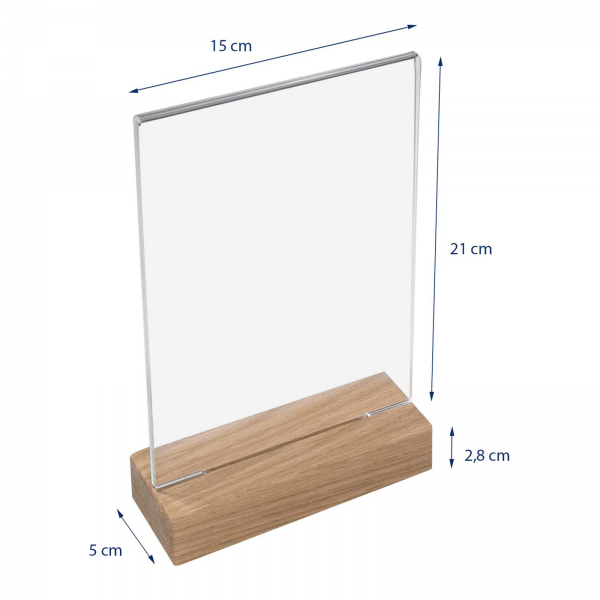 Porte menu avec socle bois pour entreprise à Lyon