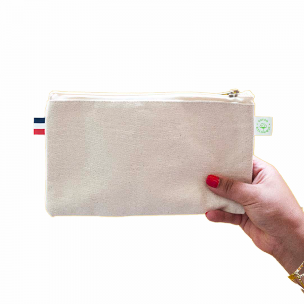 Trousse en coton bio personnalisable à votre image à Lyon et Paris